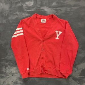 vintage Barbarian Cardigan mens medium Red 1990s‎ Y Uni stripes